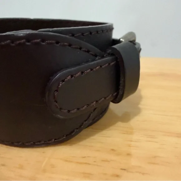 Authentic Louis Vuitton Dark Brown Leather Bracelet excellent condition - Picture 6 of 8